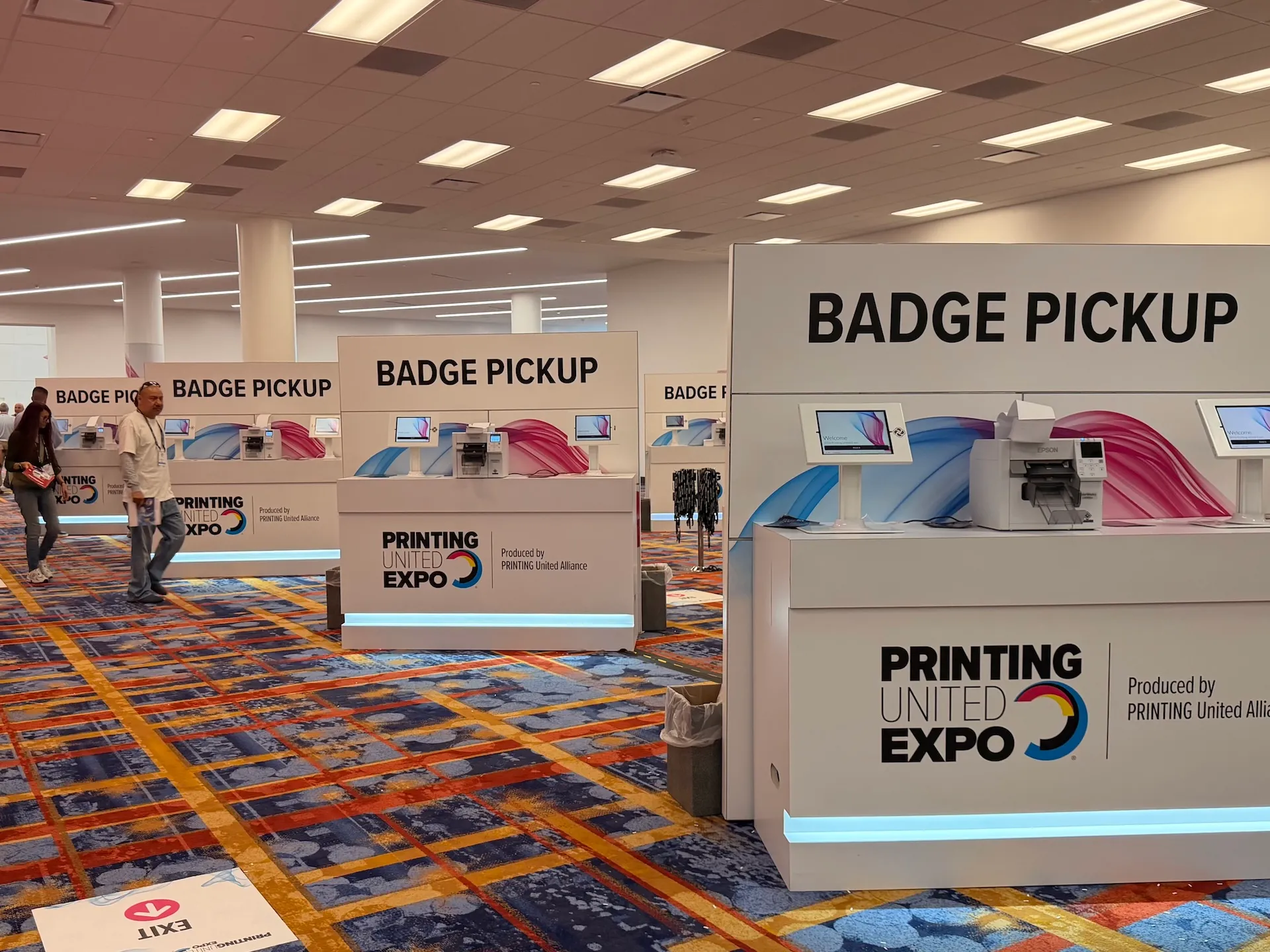 Official Badge Pickup Station at PRINTING United Expo Las Vegas Convention Center